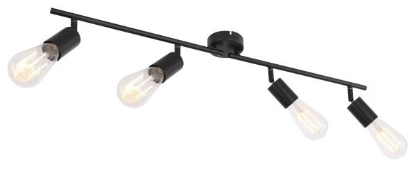 FARETTI SOFF BLK 4XE27 60W