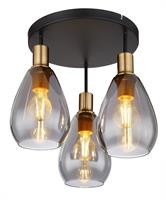 PLAFON MET NERO SAT 3XE27 40
