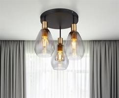 PLAFON MET NERO SAT 3XE27 40