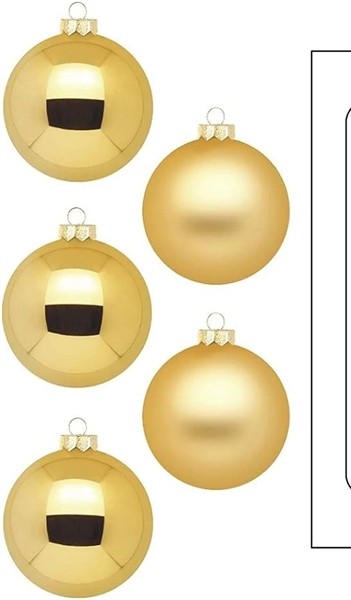 PALLA VETRO 6CM 30PZ ORO
