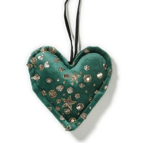DECORAZ.CUORI VERDI 12CM