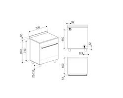 CUCINA 5F. ELET. INOX 70X60C