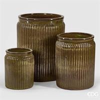 VASO GLAZE OLIVE ROT.H40