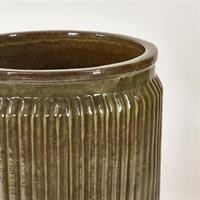 VASO GLAZE OLIVE ROT.H40