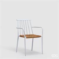 SEDIA METAL+RATTAN H84X54X58