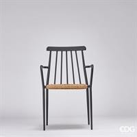 SEDIA METAL+RATTAN H84X54X58