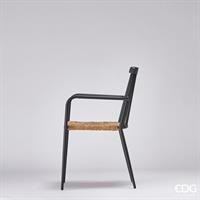 SEDIA METAL+RATTAN H84X54X58