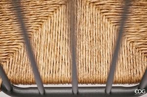 SEDIA METAL+RATTAN H84X54X58