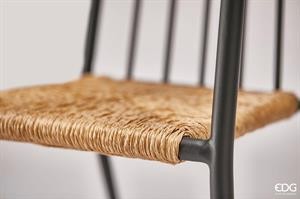 SEDIA METAL+RATTAN H84X54X58