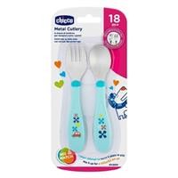 POSATE INOX 18+AZZ/VERD