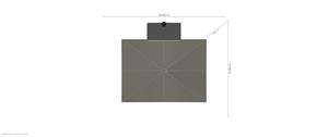 OMBREL 3X4 BIANC TELO BIANCO