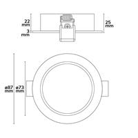 FARETTO INC ROT 73MM CROMO