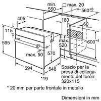 FORNO INC NERO VENT.60CM CL.