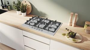 PIANO COT GAS 75CM INOX 5F.