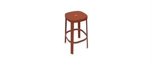 SGABELLO ALTO THOR ROSSO ACE