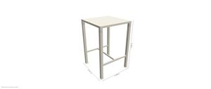 TAVOLO 70X70 H105 BIANCO