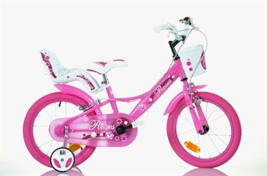 BICI ROSES 16 ROSA C/CESTIN