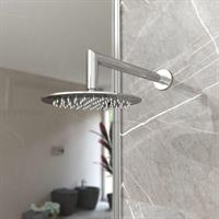 SOFFIONE MURO INOX D200 CROM
