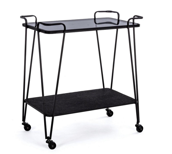 CARRELLO PORTAV NERO 60X38X6