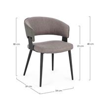 SEDIA C-BR ROMY GRIGIO