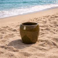 VASO GLAZE BOM.H68 OLIVE