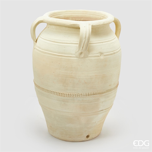 VASO TERRACOTTA ANFORA C/MAN