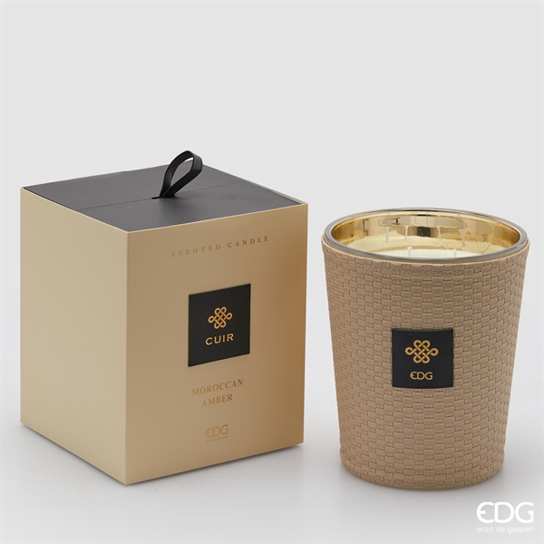 CANDELA CUIR C/PROFUMO H18