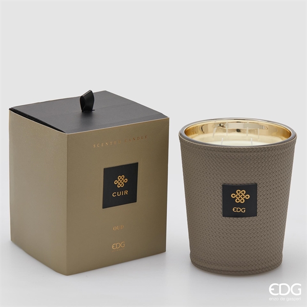 CANDELA CUIR C/PROFUMO H18