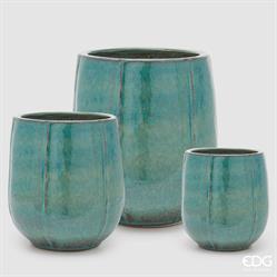 VASO GLAZE ATLAS BOMBATO BLU