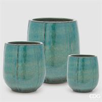 VASO GLAZE ATLAS BOMBATO BLU