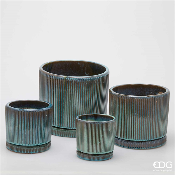 VASO GLAZE RIGHE ROTONDO TUR