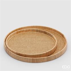 VASSOIO RATTAN LEGNO NATURAL