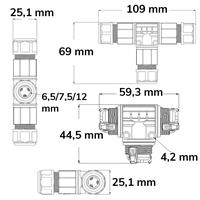 CAVO CONNETTORE T IP68 3POLI