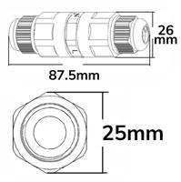 CONNETTORE DEL CAVO IP68 3PO