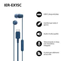 AURICOLARI IN-EAR TYPE-C BLU