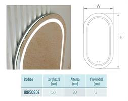 SPECCHIERA OVALE 50X80X3 LED