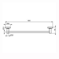 IOM BARRA PORTASCIUGAMANI 60
