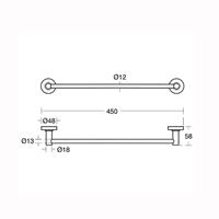 IOM BARRA PORTASCIUGAMANI 45