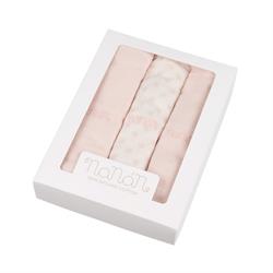 SET 3PZ MUSSOLA 80X80 ROSA