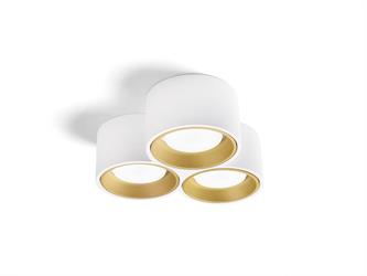 3LUCI SOFFITTO TONDA OTTONE