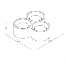 3LUCI SOFFITTO TONDA RAME NA