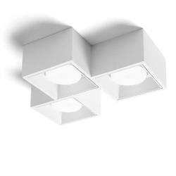 3 LUCI SOFFITTO QUADRATA WHT