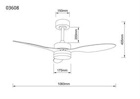 VENT.MET.NERO OPACO C/LUCE-T