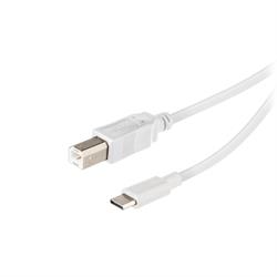 USB-C/USB-B CABLE 1.8M, WHT