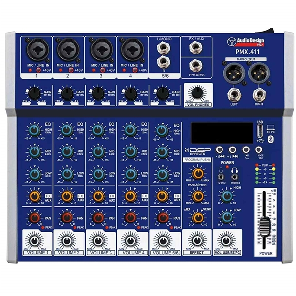 MIXER PROF.4+1+1 C.USB/BT 24