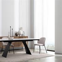 SEDIA WENDY NERO/BEIGE