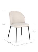 SEDIA WENDY NERO/BEIGE