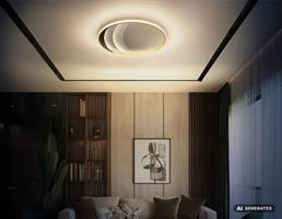 PLAF.MET.NERO SAT LED 24W