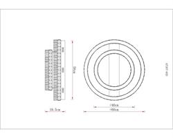 PLAF.MET.CROMATO  LED  60W