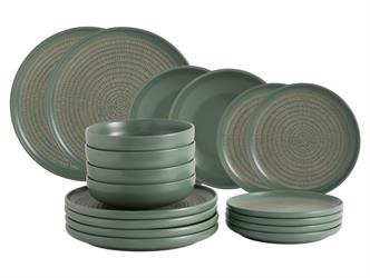 SET 18PZ SAND STONEWARE GREE